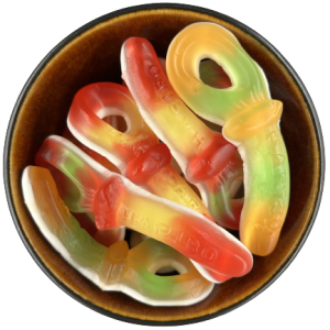 nappar vingummi skum fra haribo