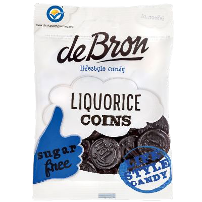 deBron liquorice coins sukkerfri