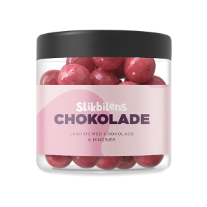 Lakridskugler med Hvid Chokolade & Hindbær Large - 340g