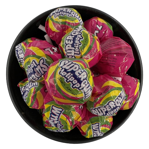 Slikbilen - Super Gum Lollipop Strawberry