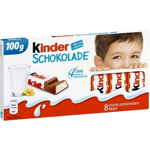 Kinder - Chokolade 8stk. 100g